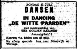 Golden Earring show ad Witte Paarden (Steenwijkerland) Friese Koerier newspaper July 19, 1968